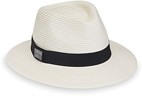 CARKELLA Men’s Fairway Fedora (Ivory, M/L) – UPF 50+, UV Sun Protection, Wind-Resistant, Wide Brim, Packable, Travel-Friendly, Adjustable, Luxury Hat for Resort, Golf, Travel, Outdoor Events