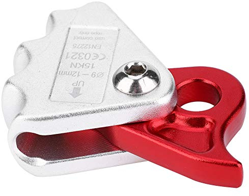 Alomejor Klettern Seilgreifer EN358 Kletterausrüstung Seil Abseilgerät Bergsteigen Kletter Seilgreifer für Bergsteiger Baum Abseilausrüstung(Kletterseilgreifer)