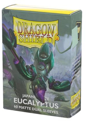 Dragon Shield - Matte Dual - Japanese Size Card Sleeves | 60 CT - Smooth & Tough Premium TCG Sleeves - Compatible with Yu-Gi-Oh, Naruto, Cardfight & Vanguard | Eucalyptus
