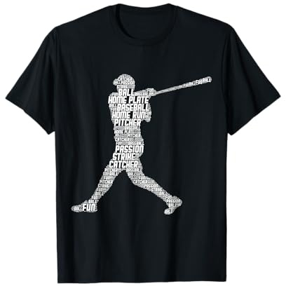 Giocatore di Baseball Batter Gioventù Bambini Ragazzi Uomini Maglietta