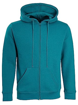 imporio 11® Women Ladies Plain Oversized Hoodie Top With Zip Hoodies Sweatshirt Top Jumper Fleece Jacket Hoodies UK 8-20 (X-Large UK 16-18, Jade Green)