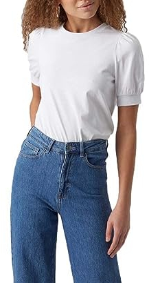 VERO MODA Damen Vmkerry 2/4 O-neck Top Vma Jrs Noos Shirt, Bright White, M EU
