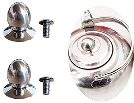 NentMent 2 Pack Glass Teapot Replacement Knob Stovetop Tea Kettle Lid Knobs for Tea Cup Cover Button Olive Shape Handle Top Cap Water Cups Covers Top Bead Accessories Lids with Screw