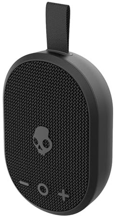 Skullcandy Ounce Wireless Bluetooth Portable Speaker, IPX7 Waterproof, 16 Hour Battery, True Wireless Stereo with Built-In Carry Strap for Travel and Outdoor Use - Black
