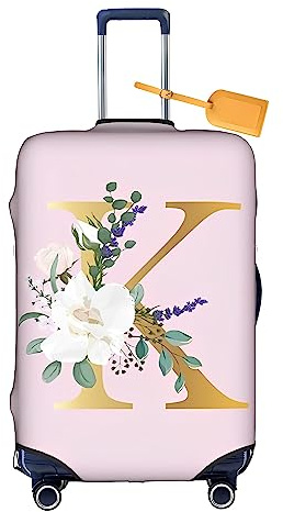 Rose Housse Valise Lettres Housse de Valise Élastique Housse Protection Valise Lavable, Mateju Housse de Protection pour Bagages Luggage Cover en Spandex S-XL (K,L)