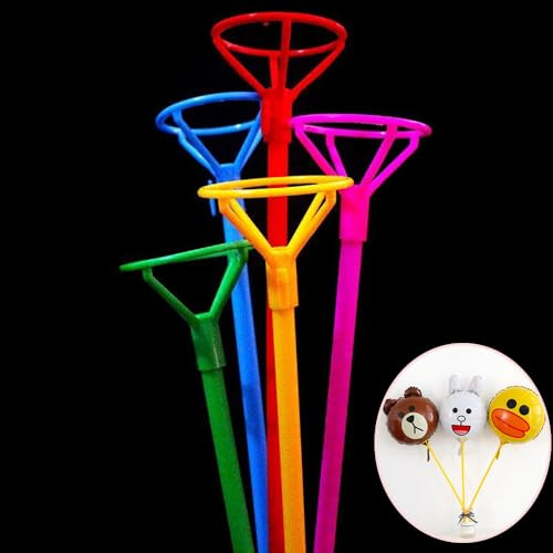 Bobo Palitos para globos con tazas grandes, 30 soportes de globos grandes multicolores gruesos reutilizables de 17 pulgadas para globos grandes de 10 a 30 pulgadas para b