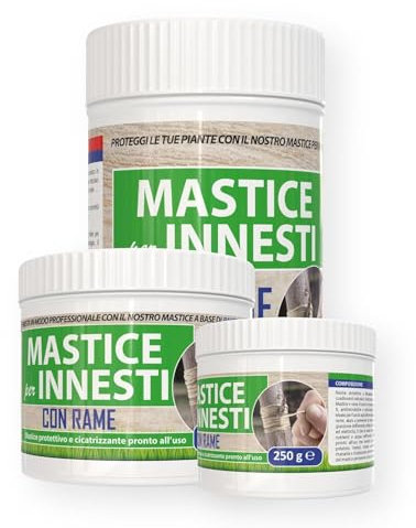 Mastice Per Innesti E Potature - Con Rame - Antibatterico Pasta Cicatrizzante Curativa Per Ferite Piante Alberi Arbusti (250 gr)