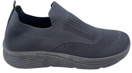 Mens Slip ON Walk Sports Running Pumps Casual Lightweight Comfort Trainers Shoes Grey