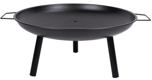 alpina Brasero Extérieur Ø60 cm Incinérateur de Jardin sur Pied - Facile à Transporter avec Poignées - Décoration Jardin et Terrasse Extérieurs - Acier Au Carbone