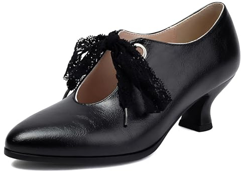 Galindopia Vintage Oxford Heels pour Femme Rétro Wingtip Brogues