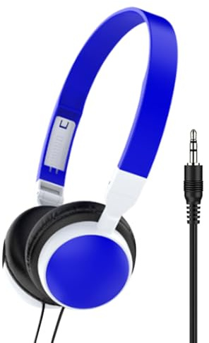 Cuffie sovrauricolari con cavo, per computer, pieghevoli, con cancellazione del rumore, per telefoni cellulari e tablet