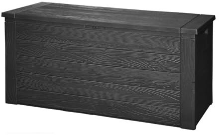 Acomoda Textil - Baul de Almacenaje Exterior 300 Litros 120x45x57 cm Arcon para Jardin Terraza o Balcon Caja para Cojines Herramientas y Accesorios de Exterior Tapa Abatible