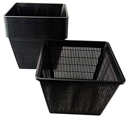 Pisces Pond Square Plant Basket 28 x 28 x 18cm - 12 Pack of Pond Planting Pot