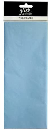 Glick 4 fogli grandi (750 x 500 mm) di carta pastello chiaro per confezioni regalo, progetti artistici e artigianali. Bellissimo blu per qualsiasi idea creativa!