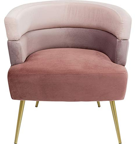 Kare Design Sessel Sandwich, Rosa, Sessel, Cocktailsessel, Samtoptik, Stahl Beine, 71x65x64 cm (H/B/T)