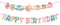 Qpout Alice in Wonderland Tea Party Banner - Happy Birthday Teapot & Teacup Decorations
