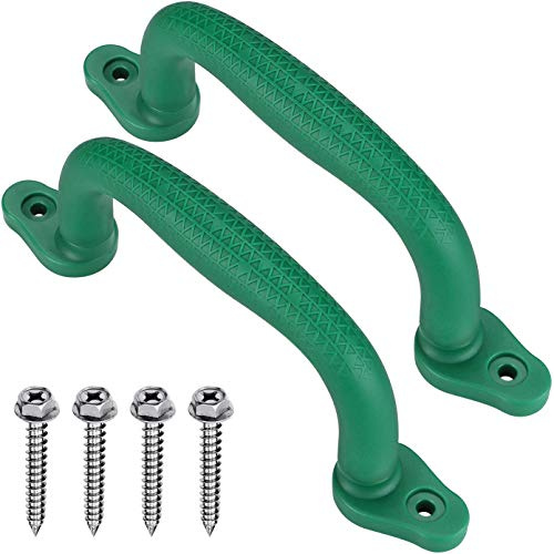 SELEWARE Lot de 2 poignées de sécurité en Plastique antidérapant pour Aire de Jeux, cabane dans Les Arbres, Cadre d'escalade, Salle de Gym, balançoire