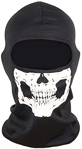 Black Sugar Misto Ghost - Testa di morte passamontagna nero cranio rosso blu maschera integrale antivento antipolvere bici moto moto halloween cosplay party ciclismo escursionismo sci poliestere,