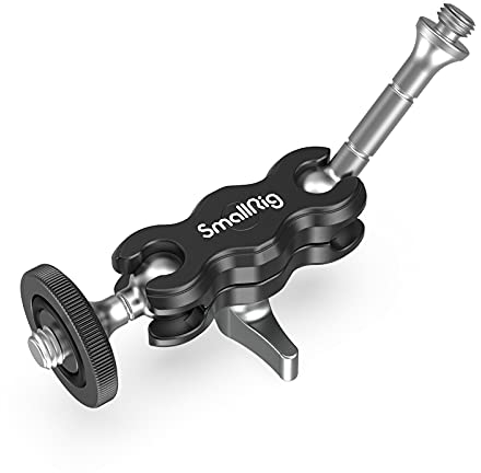 SMALLRIG Mini Magic Arm Brazo Mágico con Cabezal de Bola Doble, Carga de 2.4kg Brazo Articulado de Rotación de 360 Grados para Monitor, Micrófono, luz LED - 3238