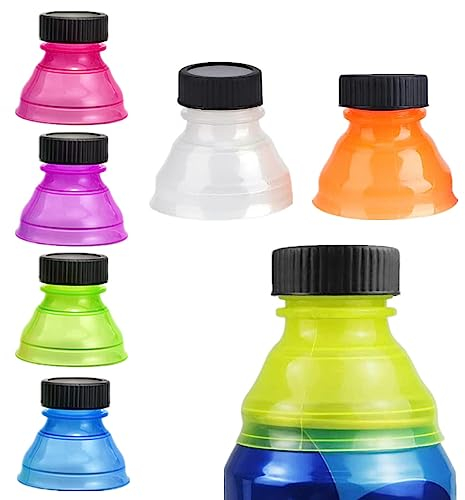 AHEOVSD 6 Pcs Soda Savers Lids Can Covers for Drinks Reusable Useful Snap On Pop Can Bottle Caps for Coke Beer Energy Drinks Carbonated Drinks Lids Random Color