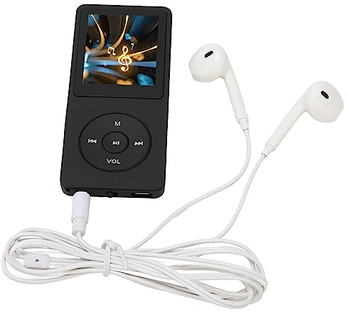 MP4-spelare MP3-spelare,1,8 Tums LCD-skärm med Hörlurar 8 GB MinneskortStöder MP3, WMA, OGG, WAV, APE, FLAC, AAC LC, ACELP-format (Svart)