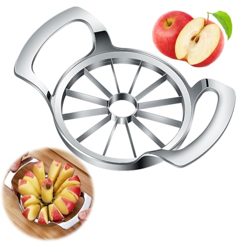 Affettatrice di mele Rierousy Newness, versione evolutiva con 12 lame, affettatrice di mele in acciaio inox di alta qualità, corazza per mele, ideale per mele e pere