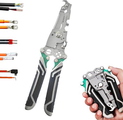 Omagie Multifunctional Wire Strippers Crimper, 18 in 1 Foldable Wire Stripper, Micro Cable Stripper Tool, Electrical Cable Stripper Tool, Electric Wire Stripper Pliers