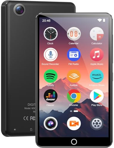 joliker MP3 Players with Bluetooth WiFi, 80GB MP4 Player with Camera, Android MP3 Player with Spotify, Amazon Music, App Store, 4.02 IPS HD Touch Screen Kids Music Player with Speaker, FM Radio