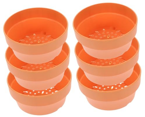 ibasenice Lot De 6 Pots De Fleurs en Plastique avec Drainage pour Plantes Intérieures Et Extérieures