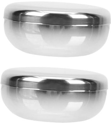 LIGIGWASH 2 Set Ciotole di Riso in Acciaio Inossidabile Ciotole per Mangiare e Insalata Facili da Pulire Utilizzabili anche in Hotel