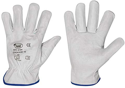 12 Paar SILVERSTONE DRIVER STRONGHAND HANDSCHUHE, RIND - NAPPA -LEDER, NATUR, Gr. - 10 H - 0290