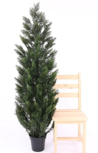 Väderbeständig cypress konstgjord växt med 180 cm, utrustad med UV-säkra nålbuntar för utomhusbruk