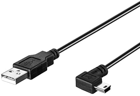 LARRITS 5M Mini USB 2.0 Câble USB Un Mâle à Mini B Plug 90 Degrés Angle Droit Câble de Chargement Long pour Appareil Photo Numérique Dash Cam Voiture Navigateur DVR Enregistreur de Conduite