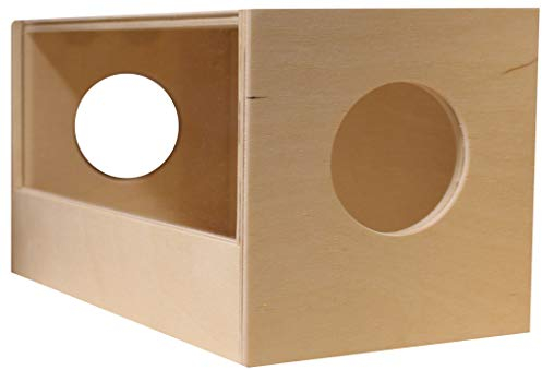 Hamster und Mäuse Sandbad Wellness - Badehaus aus Birkenholz mit Panoramascheibe