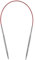 Aelike 4mm Short Round Knitting Needles - 40cm Flexible Cable, Metal Circular Needles for Knitting Socks and Small Projects, Size US 6
