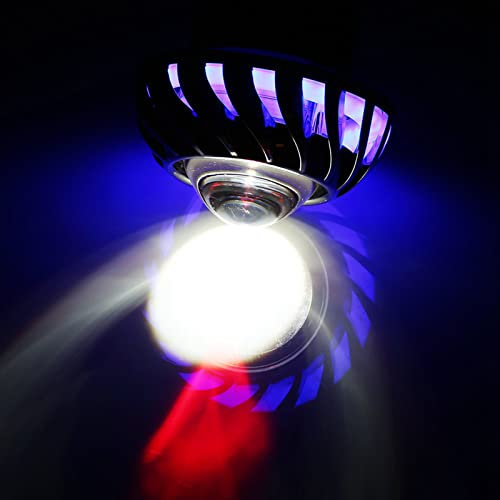 Faro per Moto LED Lente per Proiettore Singolo Halo Angel Devil Eye Spot Devil Eye Spot Light (Blu)