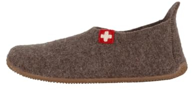Living Kitzbühe Schweizer Kreuz Hausschuhe (hellbraun, EU Schuhgrößensystem, Erwachsene, Numerisch, M, 36)