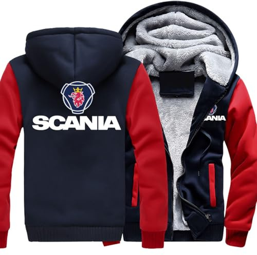 Sudadera con Capucha de Polar Grueso y cálido para Hombre, Sudadera con Capucha Scania, Jersey, Chaqueta, suéter de Manga Larga de Invierno con Bolsillos, Camisetas para Correr,A-L