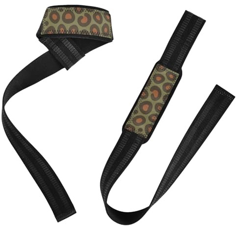 Earthy 70s Leopard Print Weight Lifting Belts 66cm Power Workouts Wrist Brace For Weightlifting, Ground Extraction Exercise,