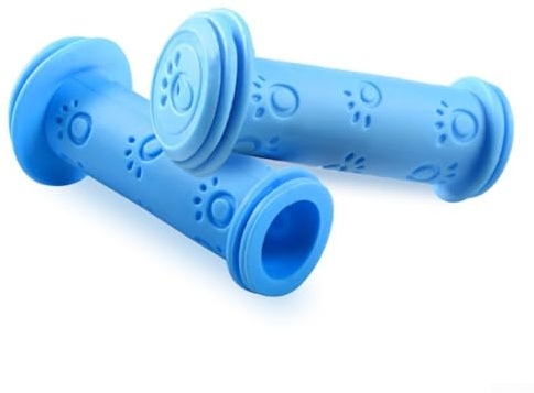 Honseadek Empuñaduras de goma de 22 mm para manubrio de bicicleta para niños, antideslizantes, impermeables, para bicicletas y scooters infantiles, fáciles de instalar (azul)