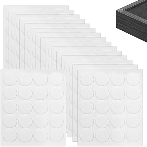 Manyugo 320PCS Sticky Dots Double Sided Transparent Glue Dots for Walls No Mark Round Double Sided Sticky Pads Clear Small Adhesive Dot for Balloon Poster Photo Paper Party Home Decoration (20mm)