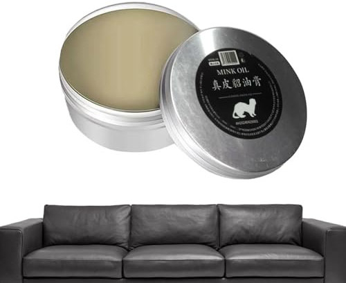 Leather Care Balm – Mink Oil Cream, Leather Nourishing , Natural | Refurbishing Setup For Shoes, Bags, Sofas, Clothing, Car Interiors, Saddles, Durable Maintenance