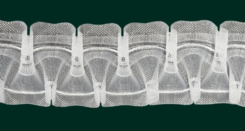 Smokband, 50 mm, volltransparent, 200% / Aufmachung 10 m