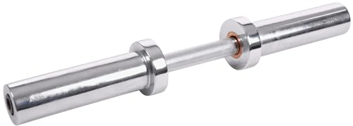 Sport-Thieme Kurzhantelstange ø 50 mm | Zügige Gewichtsbestückung u. stabil | Für Heimtrainings | Gerändelter Griff | Stahl | Ø 50 mm | Inkl. 2 Federfeststeller