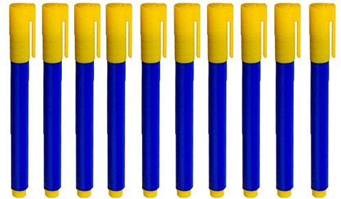 Money Checker Pen 10 Pack - Counterfeit Fake Note Detector Pens for Cash | Cash checking pens for shops, bars and market stalls. Instant ink test on paper banknotes, dollars and euros. Till-ready.