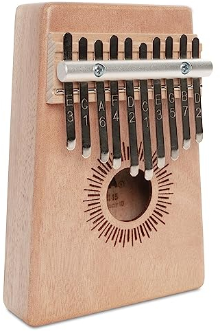 Cascha Kalimba I Daumenklavier mit 10 Zungen I Finger Klavier mit Stofftasche Tragetasche Putztuch Stimmhammer und Notenaufkleber I Musikinstrumente Klavier I Klavier tragbar I 10-Key Kalimba