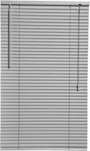 Funky Gadgets PVC Custom Made to Measure Blinds Window Venetian Blinds Easy Fit Curtains Trimmable Window blinds Child Safe Home Office 25mm Slats (Silver Grey - W75cm x L150cm)