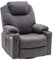 MCombo Elektrisch Relaxsessel Massagesessel 240° Dreh und Schaukel+Heizung+Vibration 7070 (Grau)