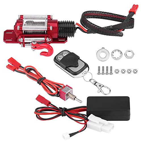 Elektrische Metallwinde Für 1:10 Rc Crawler, Robustes Modell Mit Fernbedienung, Perfekt Geeignet Als Kletterauto Geländetouren, Kompatibel Traxxas Hsp Axial Scx10 D90 Hpi, Ideal Modellbau