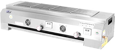 MNSRRN Gasgrill, rauchloser kommerzieller lpg gasgrill, Edelstahl kommerzieller energiesparender umweltfreundlicher im freien Desktop Picknick Camping Grill